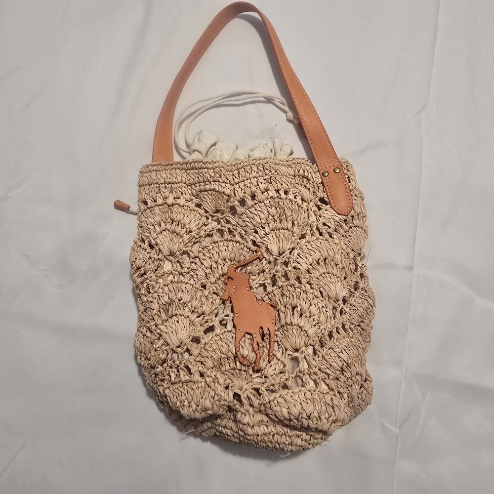 Polo Ralph Lauren Crochet Mini Bucket Bag - Picture 4 of 8